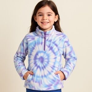 NWT btween Girls’ Tie-Dye Fleece Pullover 7